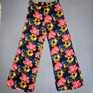 Abercrombie & Fitch Womens Floral Wide-Leg Pants Size 10 Boho